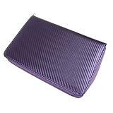 Bundle Monster Nail Art Stamping Plates Zippered Cosmetic Synthetic Leather Storage Case Organizer Holder - MARDI GRAS PURPLE