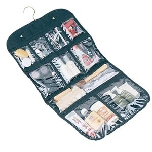 Travel Companion Toiletries Hanging Case w/ Clear Pockets Black - Household Essentials #06910