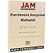 JAM PAPER Parchment 65lb Cardstock - 8.5 x 11 Letter Coverstock - Natural Recycled - 250 Sheets/Ream