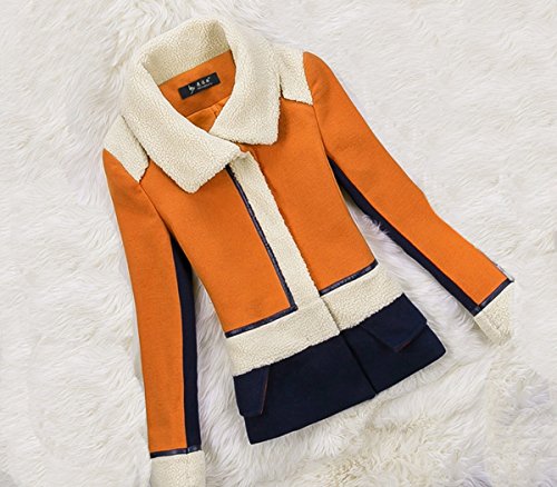 レディース コートウールコート冬  暖かい ボア襟付きコート　ショート丈 可愛いスカーフ付き ST061