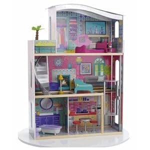 Glitter Suite Dollhouse With 11 Pieces of Furniture
