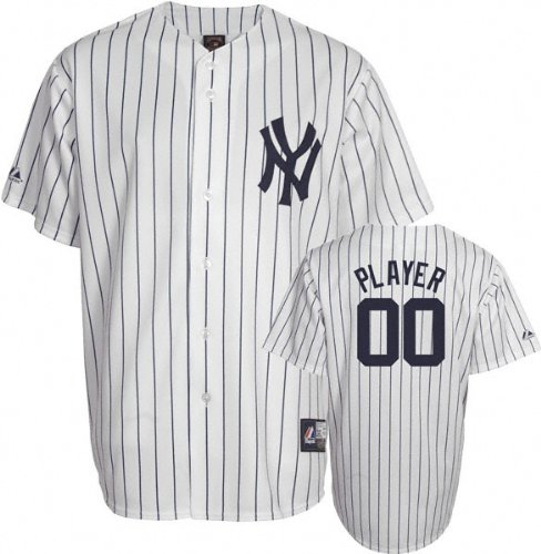 New York Yankees Cooperstown White/Navy -Any Player- Replica Jersey