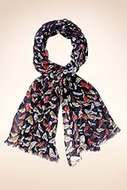 Bird Print Lightweight Scarf