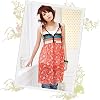 とっても愛らしいニットシフォン花柄ワンピース