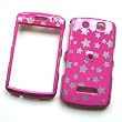 RIM BlackBerry Storm 9530 Thunder 9500 Snap On Protector Hard Case Image Cover Glitter Stars Pink