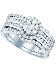 1.12CTW DIA FLOWER RING