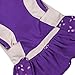 Blueberry Pet Orchid & Grey Bow Cotton Dog Dress, Back Length 16