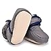 Enteer Infant Snow Boots Premium Soft Sole Anti-Slip Warm Winter Prewalker Toddler Boots (7-12months, dark grey)