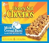 Cheerios Honey Nut , Milk 'n Cereal Bars, 6-Count Boxes (Pack of 10)