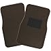 OxGord 4 Piece Luxe Carpet-Floor-Mats Set for Car - Rubber-Lined All-Weather Heavy-Duty Protection for All Vehicles, Brown