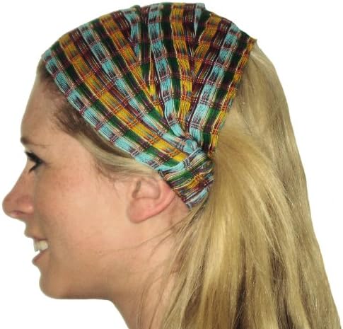 MayaWear Bandana "Confetti" Hand Woven Cotton Elastic Back