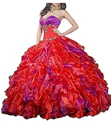 Organza/Satin Sweetheart Beaded Sequined Bubble Dress Quinceanera Dress 