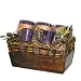 Lavender Scented Candle Gift Basket - Purple Pillars and Votives - Christmas Holiday Gift Idea for Her