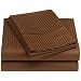 Renaissance Collection 600-Thread-Count Woven Cotton Stripe Queen Sheet Set, Chocolate