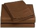 Renaissance 600 Thread-Count Woven Stripe King Sheet Set, Chocolate