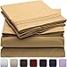 Mellanni Queen Sheets Set - 4 PC Iconic Collection Bedding - Hotel Luxury, Extra Soft, Cooling Bed Sheets - Wrinkle, Fade, Stain Resistant (Queen, Gold)