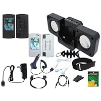 iShoppingdeals - Speaker Charger 12 Item Bundle Kit for Sony NWZ S544 S545 Walkman
