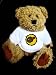 Teddy Bear mit T-Shirt mit der Grafik: Europa, Schweden, Schläger, unterzeichnen, Spiel, Erholung, "Tischtennis", Paddel, Emblem, Sport