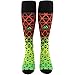 adidas Metro 4 Soccer Socks (1-Pair), Black/Solar Red/Semi Solar Slime/Solar Green Print, Medium