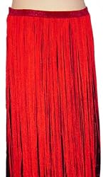 Red Long Fringe Belt