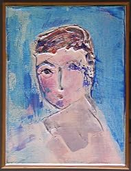 Mixed Media Potrait By Jim Casteel, Old School House, Coast Highway One, Monterey, Calif.