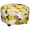 Floral Round Ottoman-Oasis