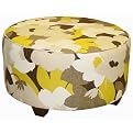 Floral Round Ottoman-Oasis