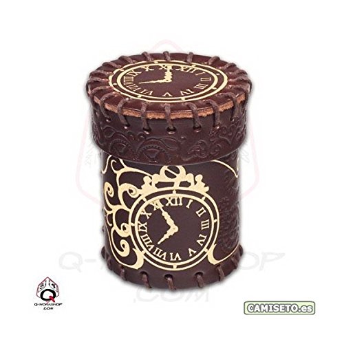 Golden Steampunk Leather Cup, Brown