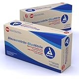 Diagnostics Direct 4F-GB6J-ZUDZ Safe-Touch Non Sterile Nitrile Exam Gloves, Non-Latex, Powder-Free, Medium, Blue (Pack of 1000)