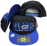 Florida Gators Black/Blue Two Tone Plastic Snapback Adjustable Plastic Snap Back Hat / Cap