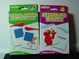 Sesame Street Flash Cards - Beginning Words and Colors, Shapes and Opposites - 36 Cards Each - 72 Cards Total