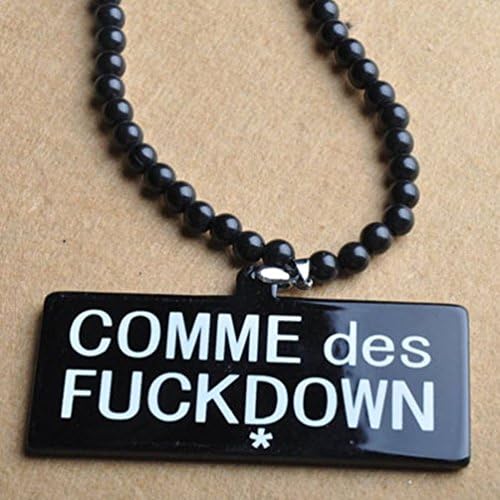 Mygoodie Fashion Jewelry Good Acrylic Comme Des Fuckdown Beaded Pendant Necklace