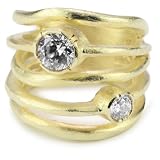 SHEILA FAJL Cubic Zirconia 18k Gold-Plated Rin