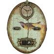 Bird Vintage Design Clock and Perpetual Calendar in one