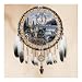 Native American Inspired Genuine Leather Dreamcatcher With Wolf Art: Spirits Of The F...