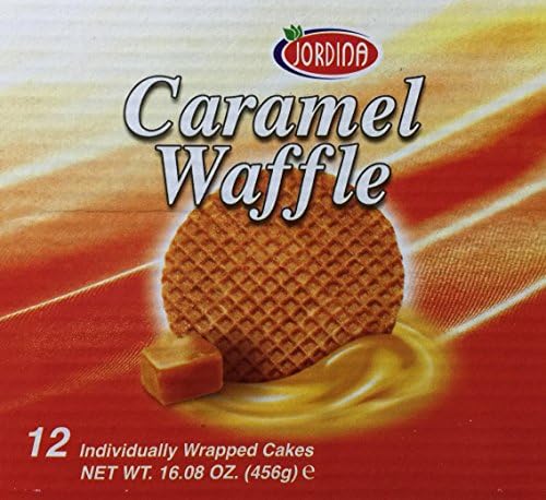 Jordina Caramel Waffle Cakes - 12 individually wrapped cakes, Net Wt 16.08 oz