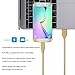iSeeker Bundle of 3 Durable 6ft Nylon Braided Tangle-Free Micro USB Cable for Android, Samsung, HTC, Motorola, Nokia and More(Golden)