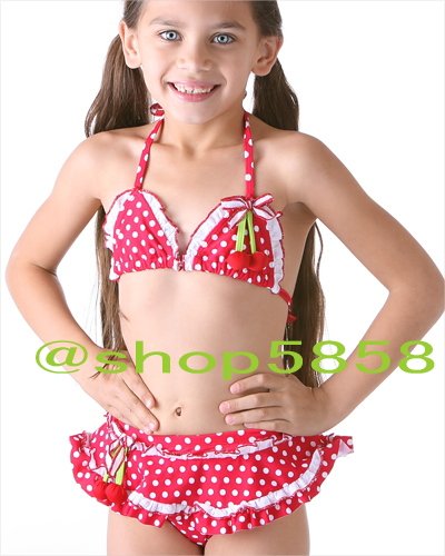 ケイトマック KATE MACK  ベビー キッズ 子供 水着 スイム ビキニ レッド ドット2～6X(95cm~130cm)