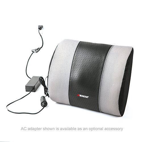 Heated Massage Lower Back Lumbar Support Cushion Heat Pad Chair Office