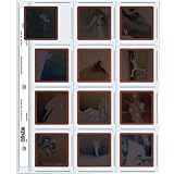 Print File Archival 120 Size Slide Pages Holds Twelve 2 1/4" x 2 1/4" (6x6cm) Mounted or Unmounted Transparencies or Negatives, Pack of 100