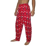 Mens MLB St. Louis Cardinals Cotton Thermal Sleepwear / Pajama Pants - Red & White (Size: 2XL)