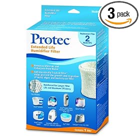 Protec WF2 Extended Life Replacement Humidifier Filter, 2 Filters (Pack of 3)