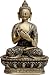 Little Buddha Meditating Brass Statue Sculpture 6.75 x 4.5 inches (bda006)