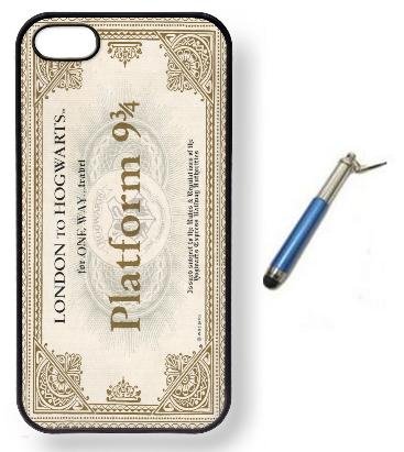 For Apple iPhone 5 5G 5S Hogwarts Train Ticket Harry Potter Inspired Design BLACK Sides Slim HARD Case Skin Cover Protector Accessory