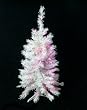 3' Pre-Lit White Artificial Christmas Tree - Purple Lights
