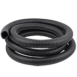 uxcell コルゲートチューブ ケーブルパイプ　ジャバラホース ブラック　4M　プラスチック