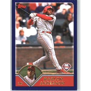 Buy 2003 Topps # 155 Marlon Anderson Philadelphia Phillie Baseball Card In Protective Screwdown Case