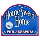 NBA Philadelphia 76ers 11-by-9 Wood Home Sweet Home Sign