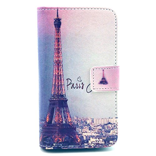For Huawei Ascend Y300 Case , IVY Paris Tower Graphic, Cute Fashion Magnetic Snap Synthetic Leather Wallet Card Flip TPU With Stand Cover Case For Huawei Ascend Y300