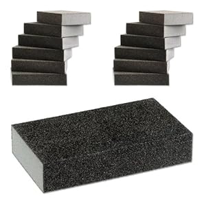 12pc 3 x 5 Inch Quality Sanding Sponges Bargain Pack - Medium Grit